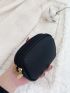 Litchi Embossed Double Zipper Coin Purse