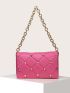 Quilted Studded Decor Square Bag