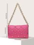 Quilted Studded Decor Square Bag