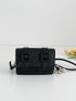 Mini Buckle Decor Flap Square Bag