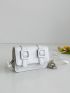 Mini Buckle Decor Flap Crossbody Bag