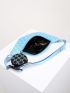 Geometric Pattern Waist Bag With Coin Purse