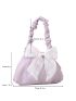 Bow Decor Ruched Bag