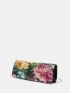 Flower Graphic Chain Evening Bag