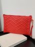 Minimalist Chevron Pattern Wristlet Bag