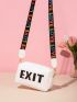 Mini Letter Graphic Square Bag