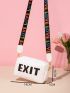 Mini Letter Graphic Square Bag