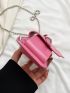 Mini Buckle Decor Square Bag