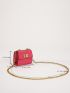 Mini Crocodile Embossed Flap Chain Square Bag