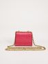 Mini Crocodile Embossed Flap Chain Square Bag