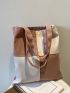 Two Tone Canvas Shopper Bag