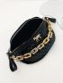 Chain & Horse Decor Quilted Fanny Pack