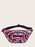 Camo & Letter Graphic Fanny Pack