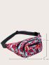 Camo & Letter Graphic Fanny Pack