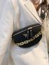 Chain & Horse Decor Embossed Detail Fanny Pack