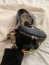 Chain & Horse Decor Embossed Detail Fanny Pack