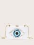 Mini Eye Decor Chain Clutch Bag