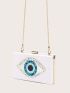 Mini Eye Decor Chain Clutch Bag