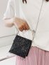 Mini Glitter Chain Square Bag