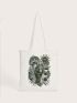 X Magdalena Parfieniuk Cartoon Graphic Canvas Shopper Bag