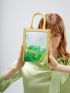 X Van Gogh INSPIRED MINI OIL PAINTING PRINT SQUARE BAG