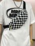 Two Tone Checkered Pattern Waist Bag