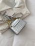 Mini Chain Decor Crocodile Embossed Square Bag