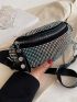 All Over Rhinestone Detail Waist Bag