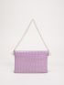 Crocodile Embossed Chain Square Bag