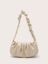 Chain Decor Ruched Bag