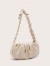 Chain Decor Ruched Bag