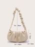 Chain Decor Ruched Bag