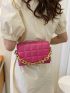 Mini Quilted Chain Flap Square Bag