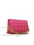 Mini Quilted Chain Flap Square Bag