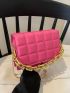 Mini Quilted Chain Flap Square Bag