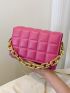 Mini Quilted Chain Flap Square Bag