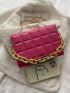 Mini Quilted Chain Flap Square Bag