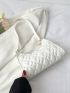 Minimalist Quilted Baguette Bag