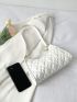 Minimalist Quilted Baguette Bag