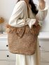 Minimalist Fringe Decor Straw Bag