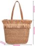 Minimalist Fringe Decor Straw Bag