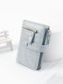 Multi Zipper Snap Button Small Wallet