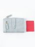 Multi Zipper Snap Button Small Wallet