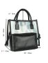 Minimalist Chain Clear Square Bag With Inner Pouch