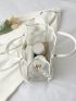 Clear Chain Decor Square Bag With Inner Pouch