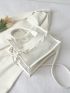 Clear Chain Decor Square Bag With Inner Pouch