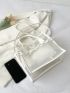 Clear Chain Decor Square Bag With Inner Pouch