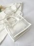 Clear Chain Decor Square Bag With Inner Pouch