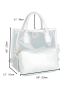 Clear Chain Decor Square Bag With Inner Pouch