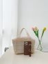 Minimalist Double Handle Straw Bag